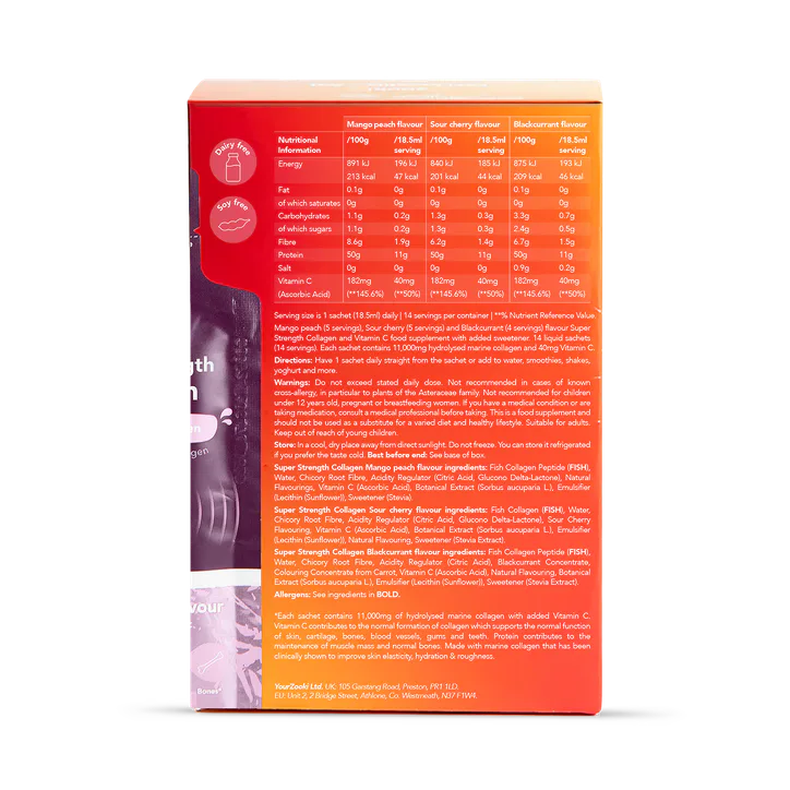 Zooki Super Strength Marine Collagen 11,000mg 14 Sachets detail 2