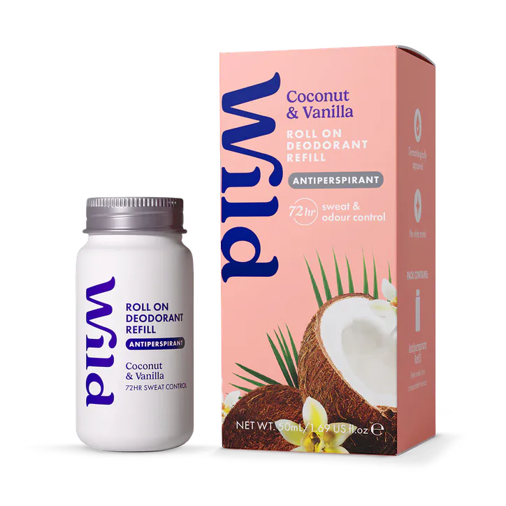 Wild Roll On Deodorant Refill Coconut & Vanilla 50 ml