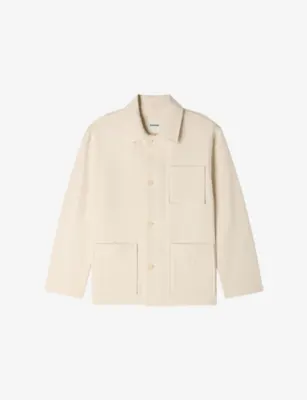 SANDRO Side-Pocket Cotton Worker Jacket