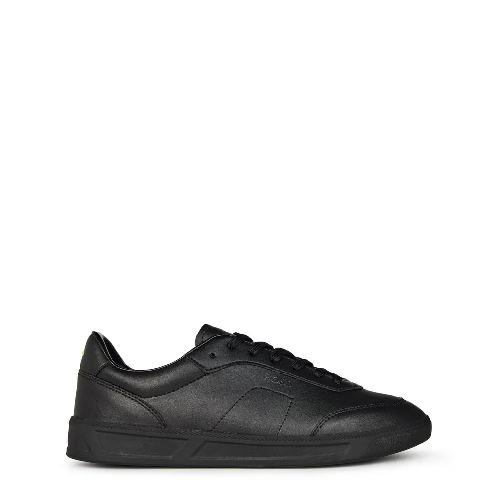 Boss Mens BOSS Leather Trainers with Logo Detail - Premium Construction (Brandon)