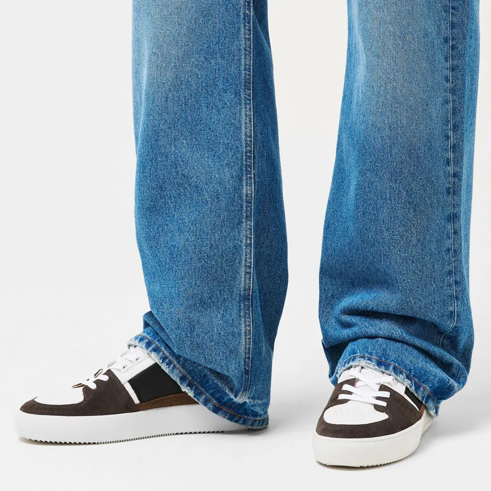 Android Homme Men's Point Dume Low-Top Trainers in White/Nvy/Grey, additional product view 3