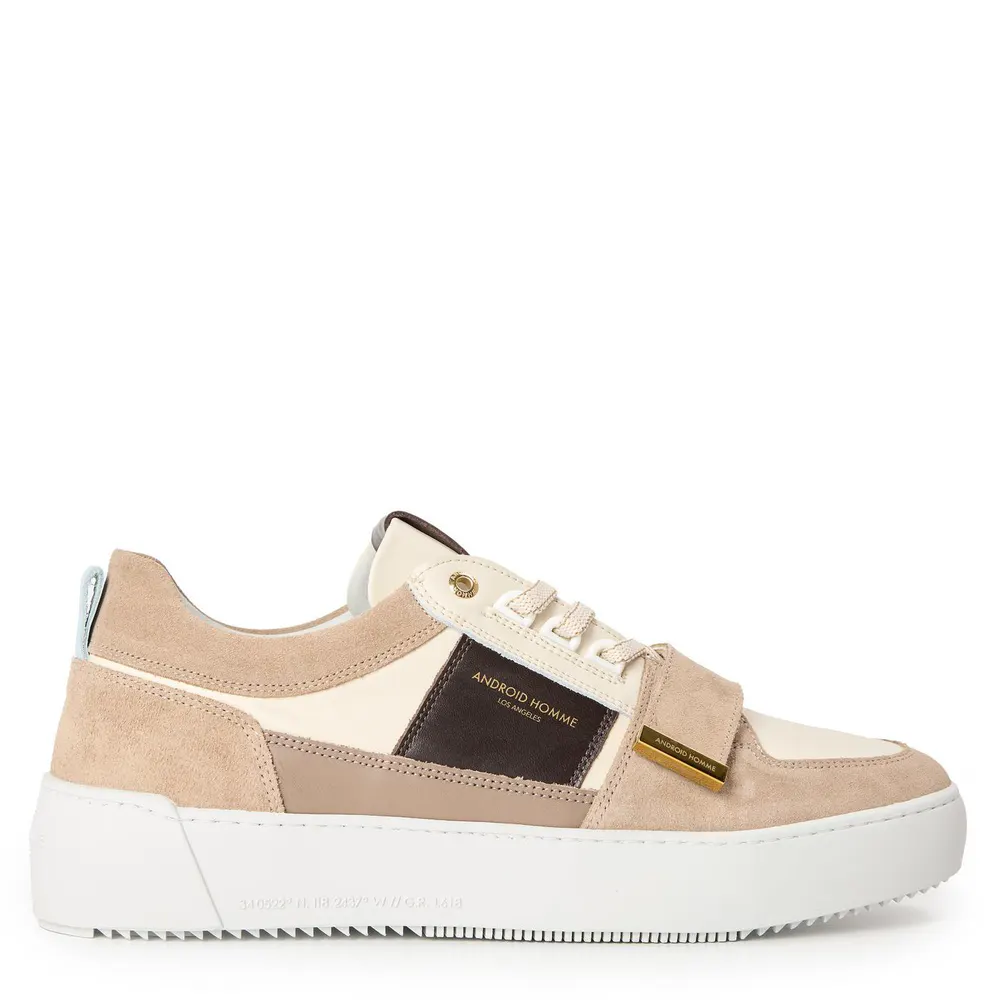 Android Homme Men's Point Dume Low-Top Trainers in Off White Taupe – Footwear