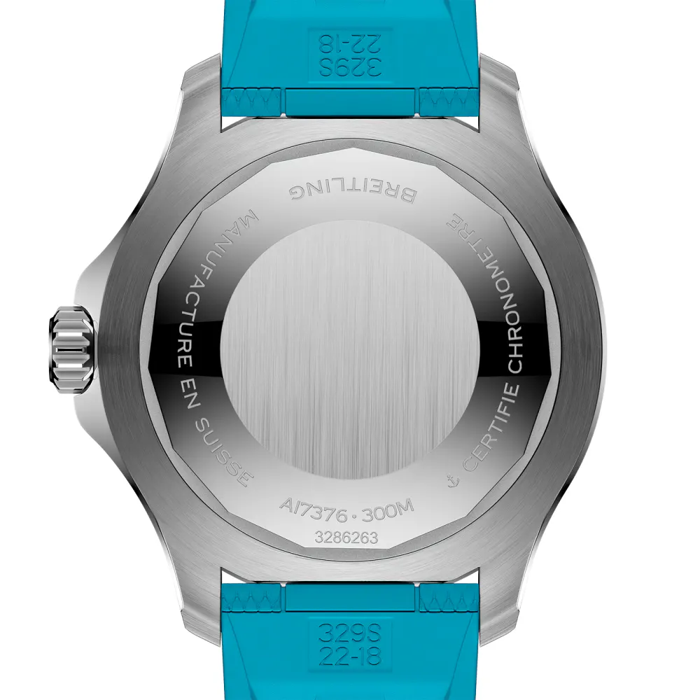 Breitling Superocean Automatic 44mm Mens Watch Turquoise Rubber in Blue, additional product view 2