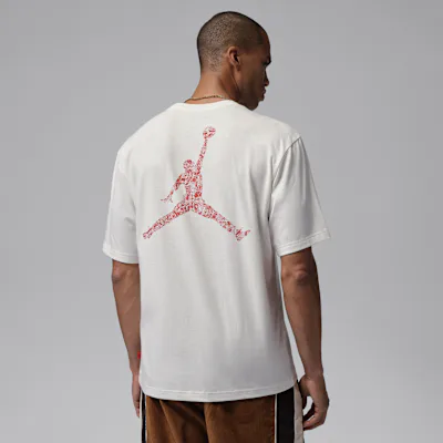 Jordan Brooklyn Men's T-Shirt - Sail/University Red