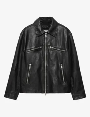 ALLSAINTS Vegason Four-Pocket Leather Jacket