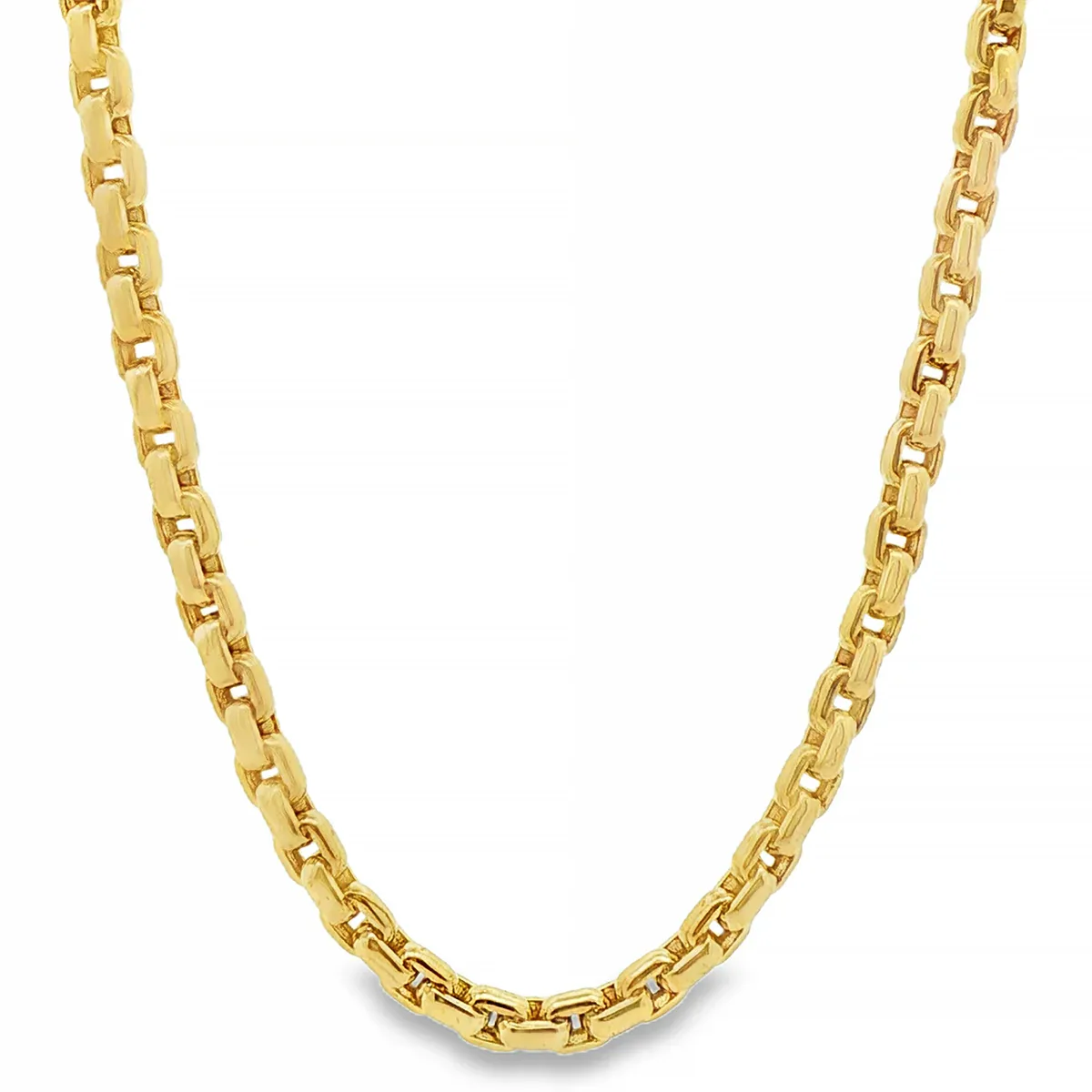 JALGAS - AMERICAS GOLD 14K Yellow Gold Solid Round Box Link Chain 25.5 Inches 5.5mm 70896 – Chain