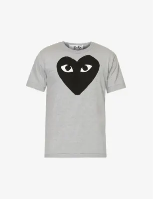 COMME DES GARCONS PLAY Heart-print cotton-jersey T-shirt