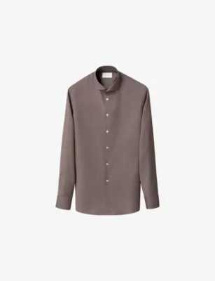 ETON Semi Solid Slim-Fit Merino-Wool Shirt - 15.75