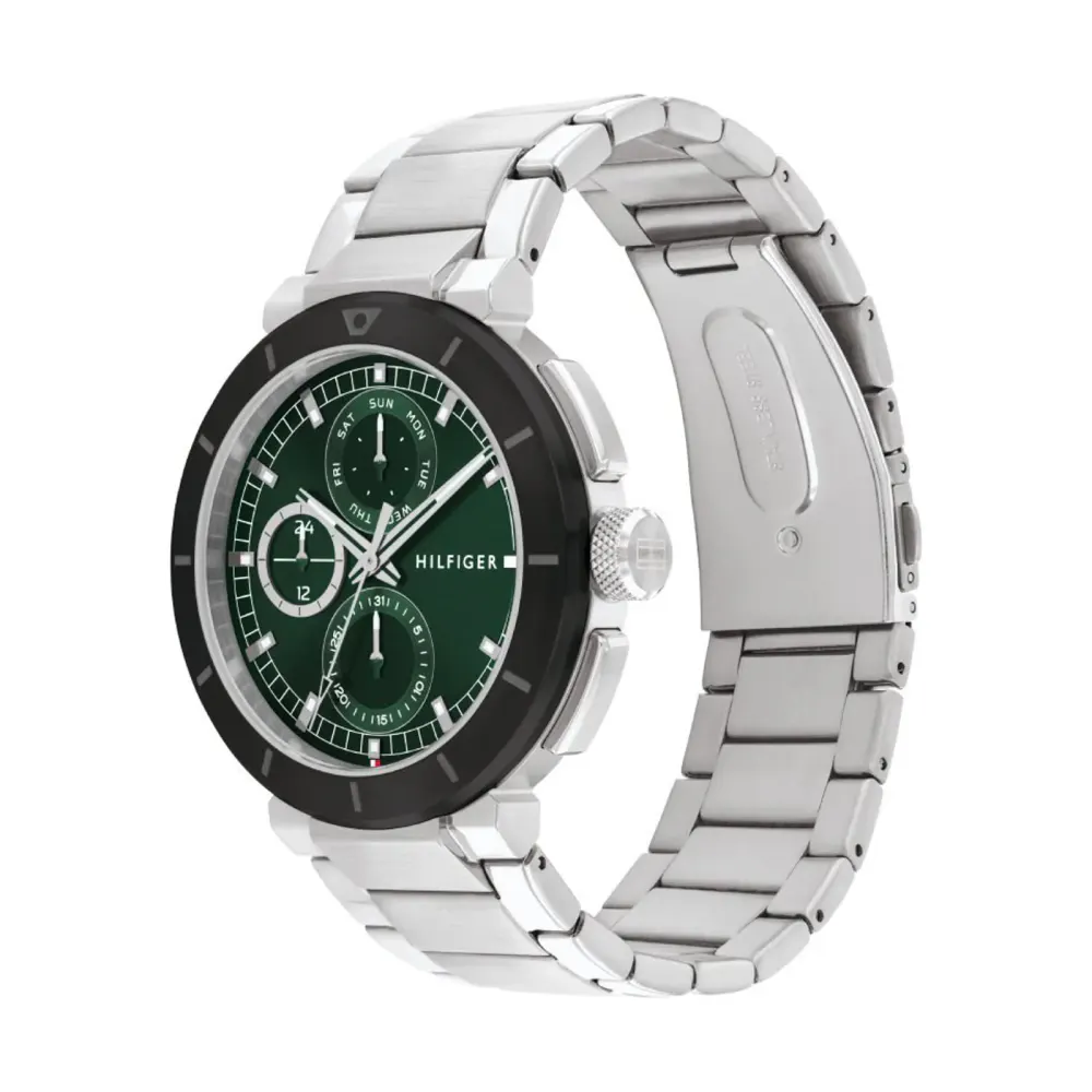 Tommy Hilfiger Analogue Multifunction 44mm Quartz Watch in Green, additional product view 2