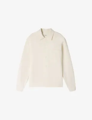 SANDRO Long-Sleeved Textured Woven Shirt