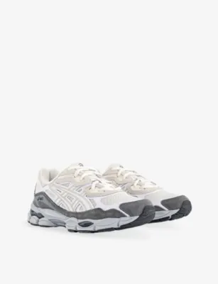ASICS Gel-NYC Suede and Mesh Trainers - EUR 42 / 8 UK MEN in CREAM WHITE, additional product view 3