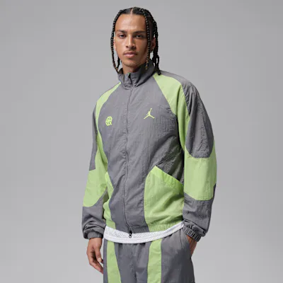 Jordan Sport Quai 54 Men's Jacket - Gunsmoke/Key Lime/Key Lime