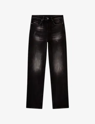 DIESEL 2001 D-Macro 0bebb Wide-Leg Denim Jeans