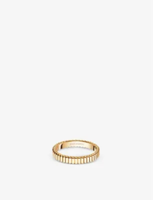 BOUCHERON Quatre Grosgrain 18ct yellow gold wedding band - 50mm