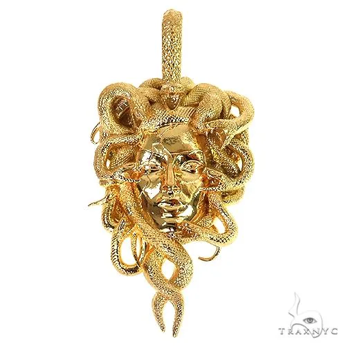 RINA - For Him CUSTOM 22K Gold Medusa Pendant 68015 in Rose Gold – Pendant
