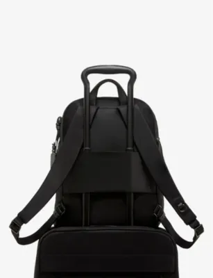 TUMI Halsey zip-pocket branded nylon backpack detail 3