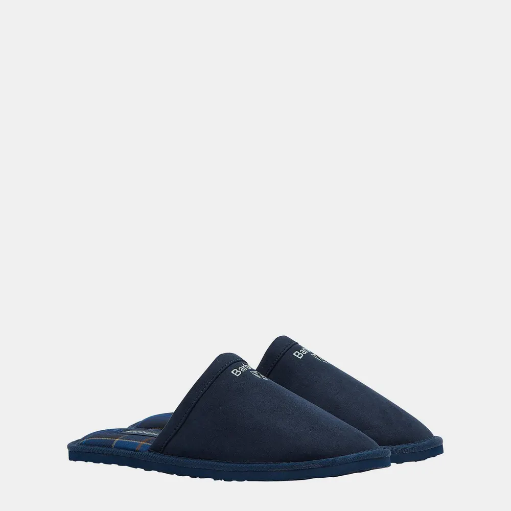 Barbour Everitt Mule Slippers in Navy, additional product view 2