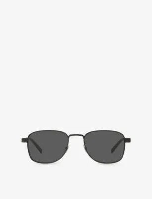 SAINT LAURENT SL 741 Rectangular-Frame Metal Sunglasses in BLACK – Mens | Sunglasses | Rectangle