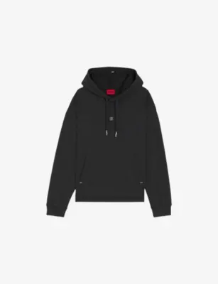 HUGO Branded Relaxed-Fit Cotton-Blend Hoody