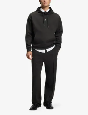 HUGO Branded Relaxed-Fit Cotton-Blend Hoody detail 2