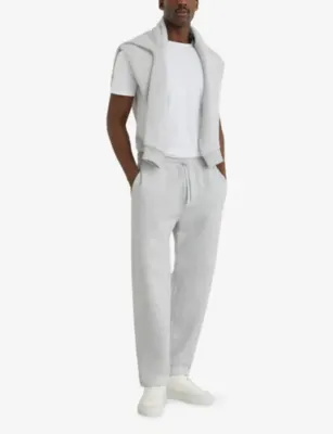 REISS Tanner Drawstring-Waist Cotton-Blend Jogging Bottoms detail 2