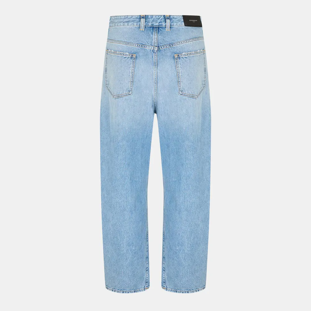 GIVENCHY Men's GIV Seam Straight Leg Jeans in Light blue, additional product view 2