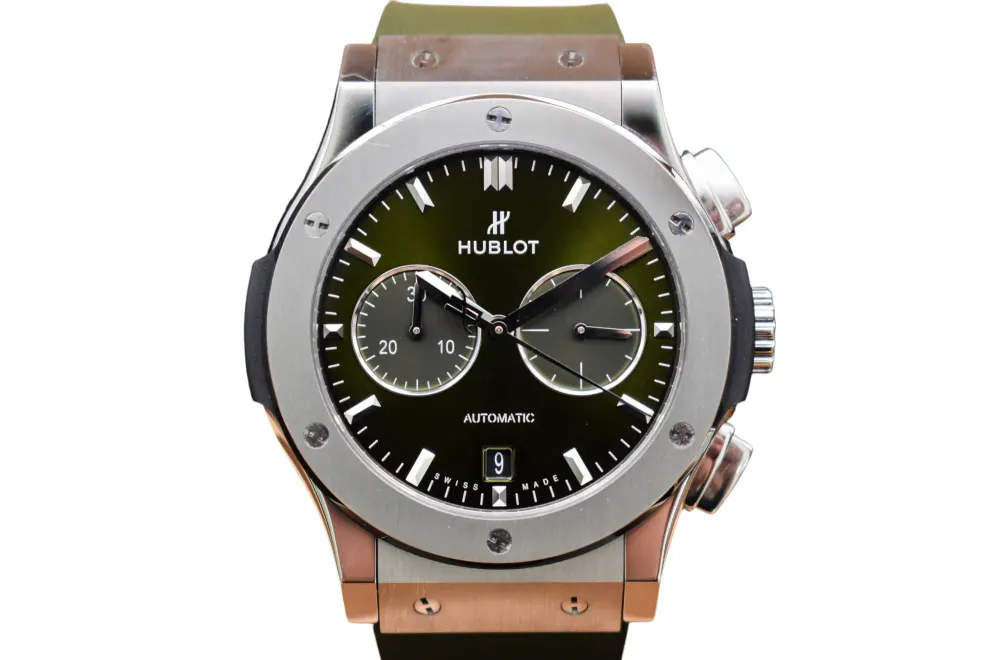 Hublot Classic Fusion 541.NX.8970.RX — 2026 — Excellent in Green Baton – Pre-owned watches
