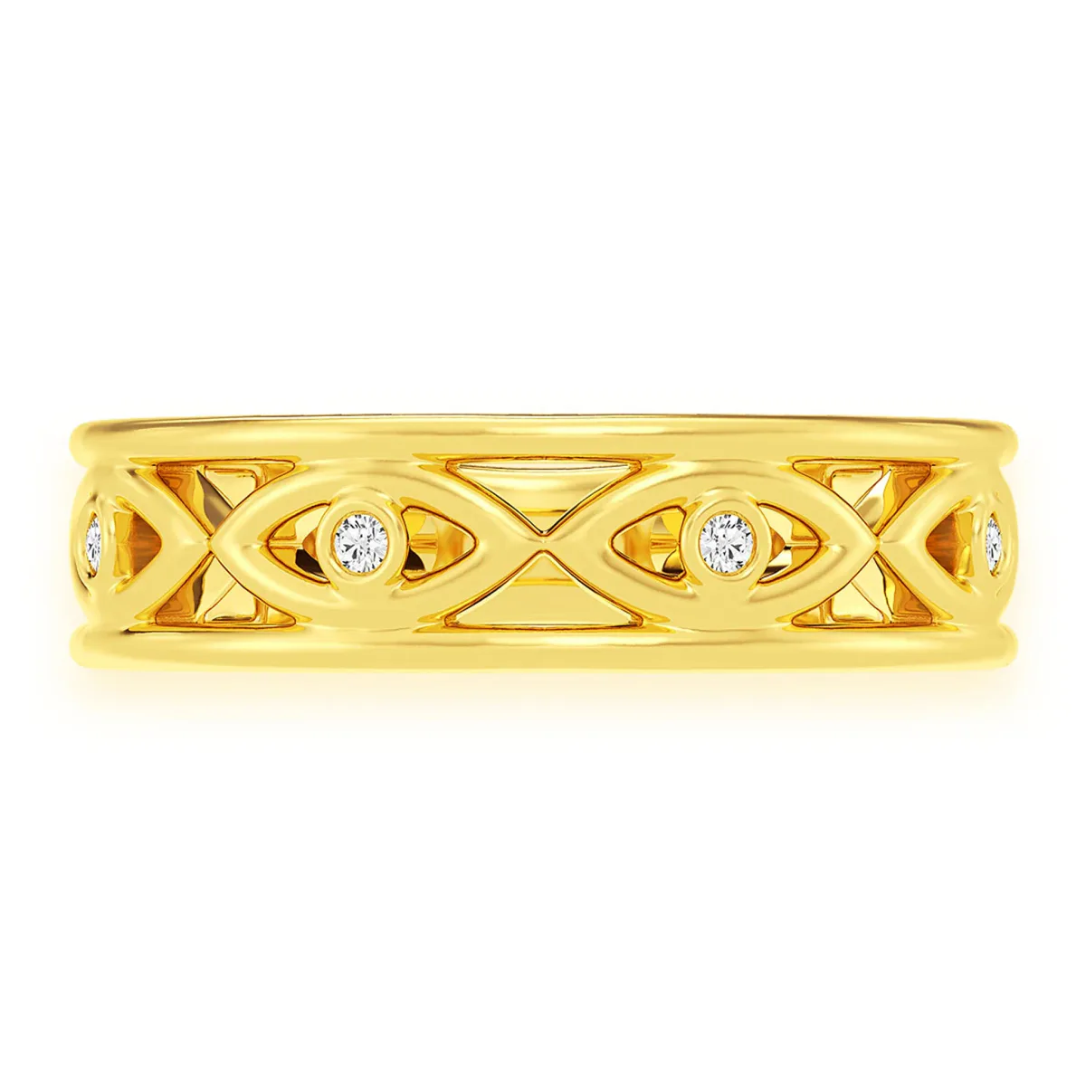 For Him Gold Evil Eye Ring in Rose Gold / Lab Grown Diamond – Ring