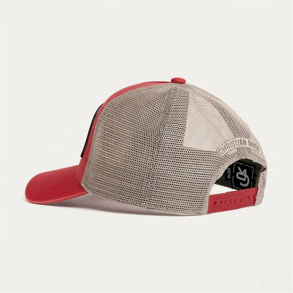 Christian Rose Washed Iconic II Plate Trucker Cap detail 3