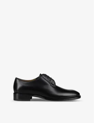 CHRISTIAN LOUBOUTIN Chambeliss leather derby shoes - 5.5 in BLACK – Mens | Smart shoes | Derby shoes