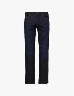 CITIZENS OF HUMANITY Gage regular-fit straight-leg mid-rise stretch-denim and cashmere jeans