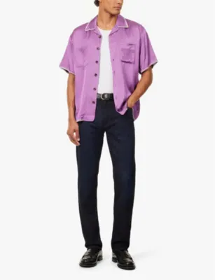 CITIZENS OF HUMANITY Gage regular-fit straight-leg mid-rise stretch-denim and cashmere jeans detail 2