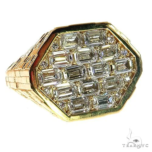 RINA - For Him CUSTOM CVD Brick Hexagon Diamond Ring 68937 in Rose Gold / 10 – Ring