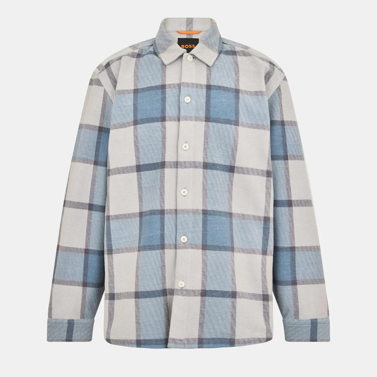 Boss Mens BOSS ORANGE Checked Soft Flannel Overshirt (Locky)
