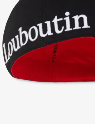 CHRISTIAN LOUBOUTIN Canopy Cotton-Canvas Cap - S in BLACK, additional product view 2