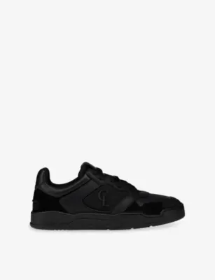 CHRISTIAN LOUBOUTIN Bsktball 1 Retero Leather Trainers - EGG SHELL - EUR 46.5 / 12.5 UK MEN in BLACK – Mens | Trainers | Lace up trainers