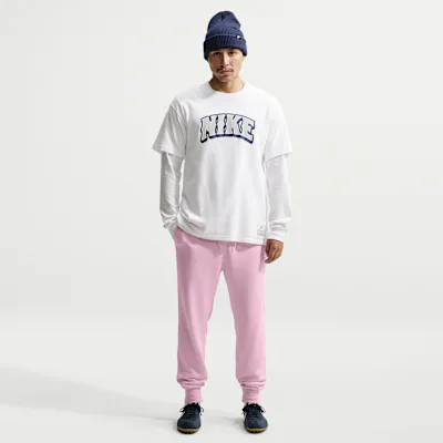 Nike Club Men's French Terry Joggers - Pink Foam/Pink Foam/White