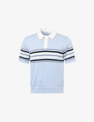 SIMKHAI Brandon Popver Cotton Polo Shirt