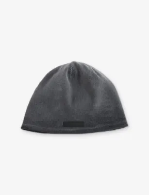 REPRESENT Waffle Logo-Patch Cotton Beanie