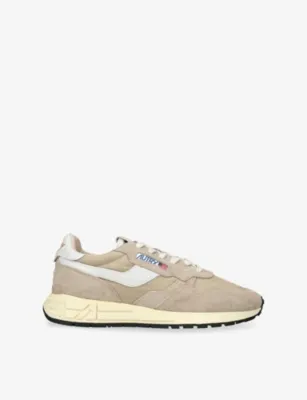 AUTRY Reelwind Low Runner Leather And Nylon Trainers - EUR 45 / 11 UK MEN in Beige – Mens | Trainers | Lace up trainers