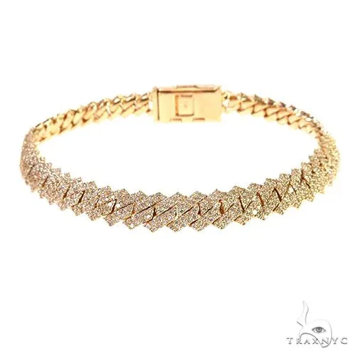 RINA - For Him CUSTOM 14K Gold Diamond Miami Cuban Link Bracelet 7mm 67879 in Rose Gold – Bracelet