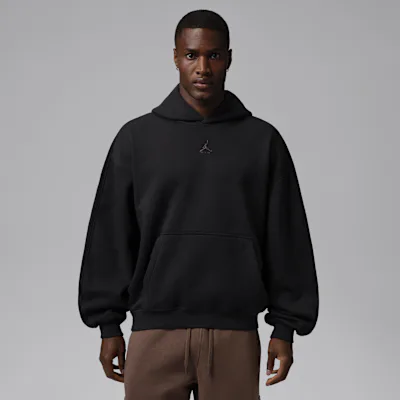 Jordan Brooklyn Men's Oversized Fleece Pullover Hoodie - Black/Black/Dark Smoke Grey