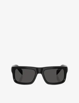 PRADA PR D11S Square-Frame Acetate Sunglasses