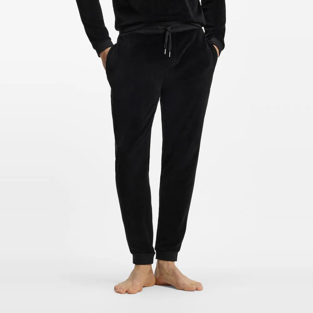 Boss Men's Velour Joggers detail 2