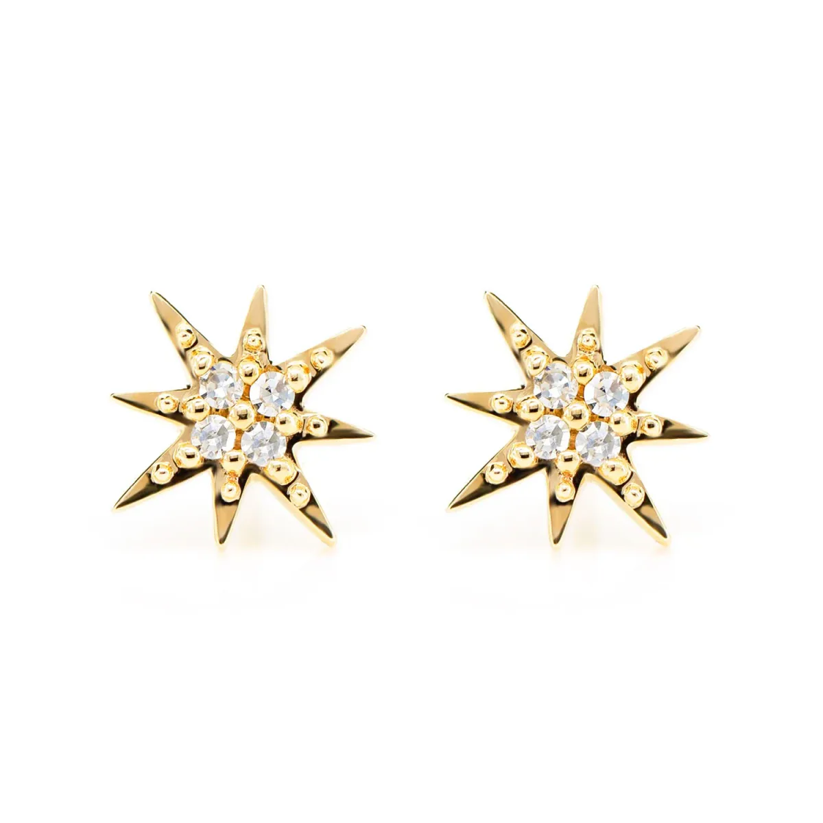 For Him Diamond Shining Star Stud Earrings in Rose Gold / Lab Grown Diamond – Earring