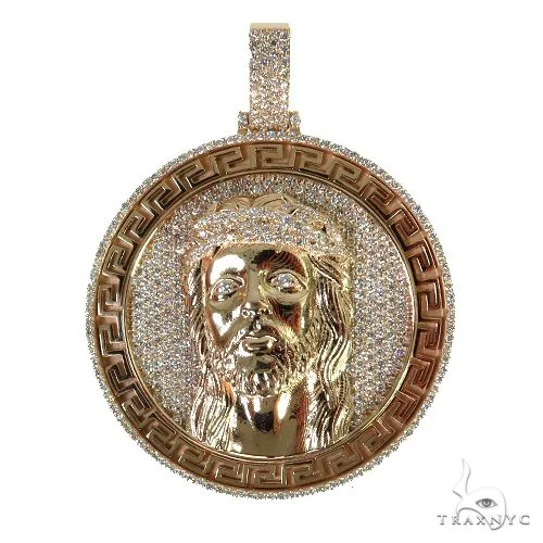 RINA - For Him CUSTOM Jesus Diamond Pendant 67705 in Rose Gold – Pendant