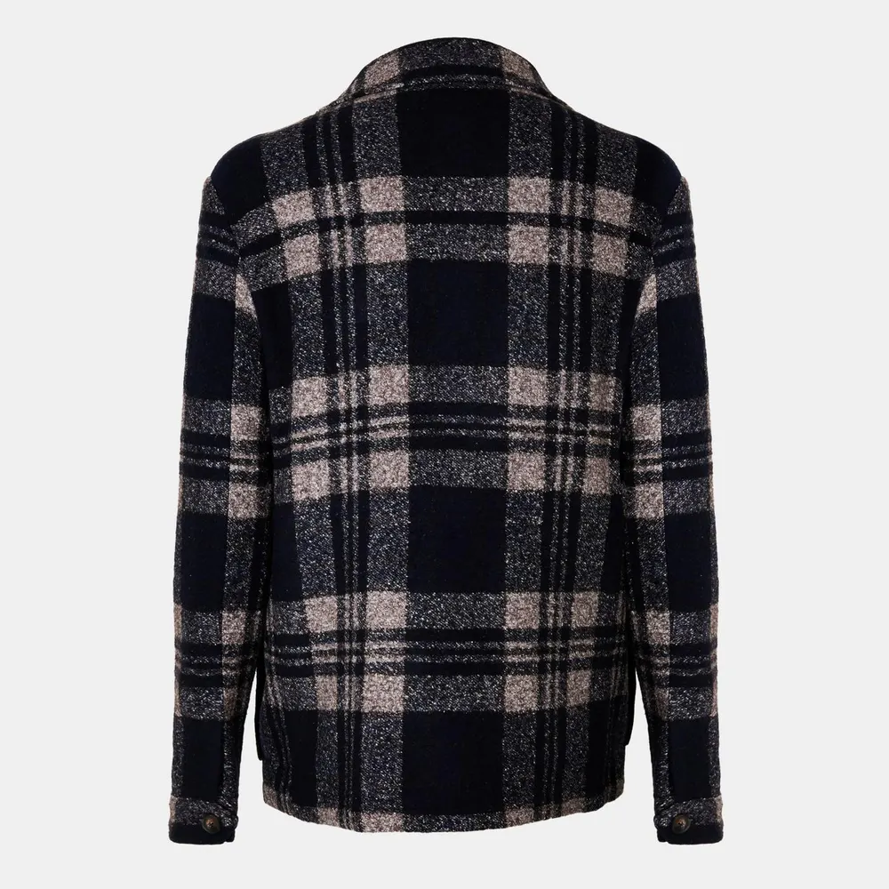 Pal Zileri Men's Check Tailored Fit Overshirt detail 2