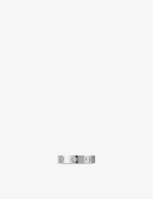 CARTIER Mini LOVE 18ct white gold and 1 diamond wedding band - 59mm detail 3