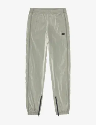 DIESEL Logo-Patch Crinkle Nylon Trousers
