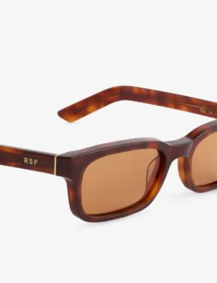 RETROSUPERFUTURE Gesto Havana Rectangular-Frame Acetate Sunglasses detail 2